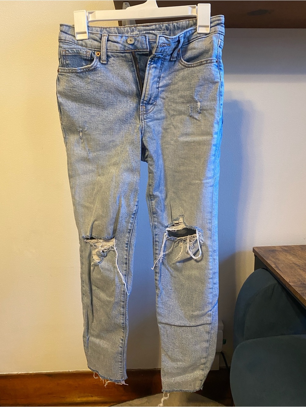 Old Navy Light Blue Distressed Jeans